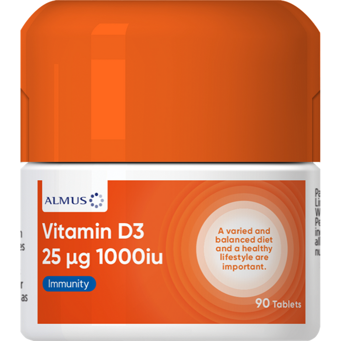 Almus Vitamin D3Â 25ug High Strength Tablets