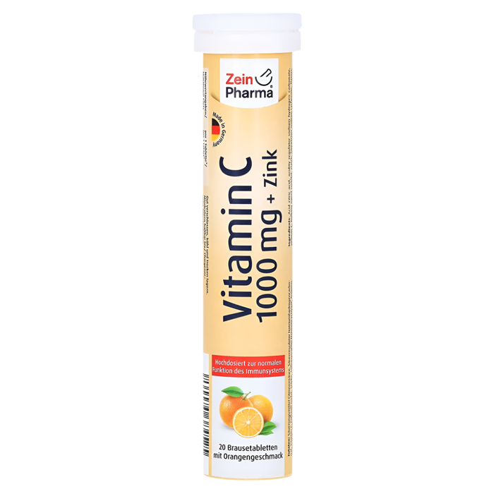 Zein Pharma Vitamin C + Zinc, Orange - 20 effervescent tabs