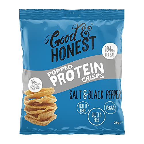 Good & Honest Chips Protéinées Poppées 24x23g Sel & Poivre