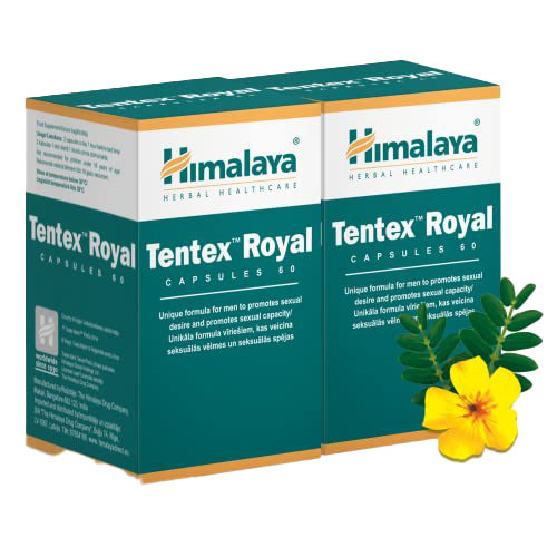 Himalaya Herbals Tentex Royal for Men 2 Bottles of 60 Capsules