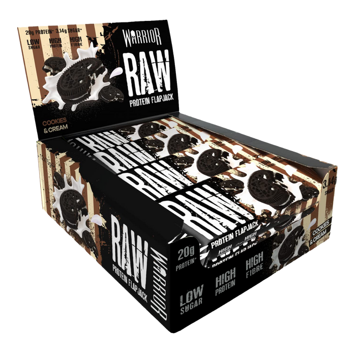 Warrior Raw Protein Flapjack 12x75g Cookies & Cream