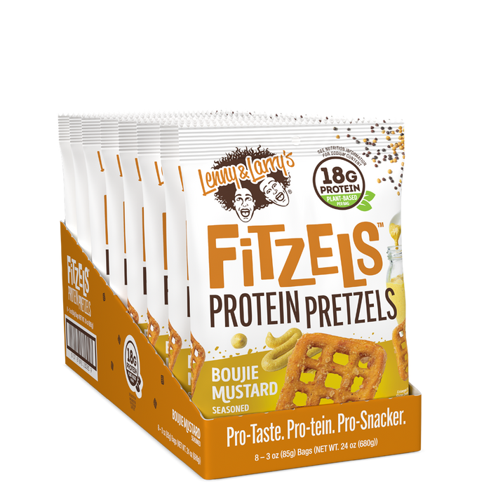 Lenny & Larry's Fitzels 8x85g - Boujie Mustard - Sports Nutrition at MySupplementShop by Lenny & Larrys