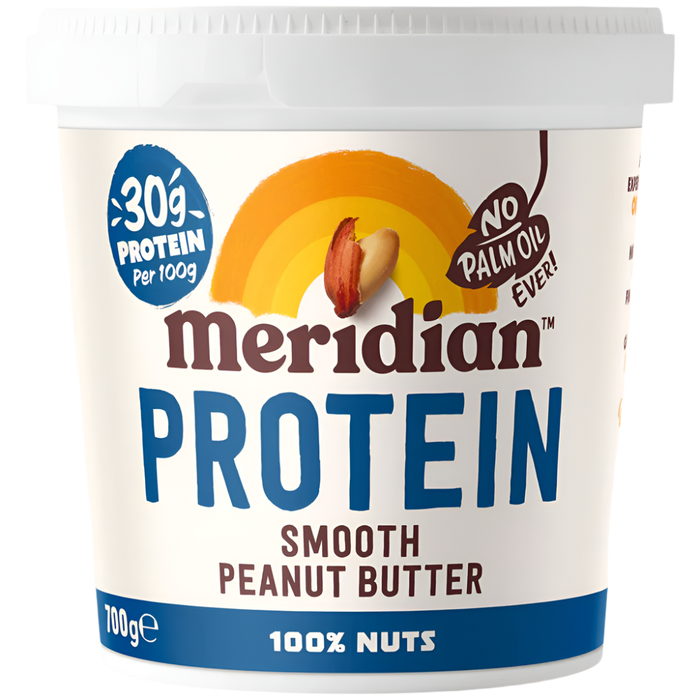 Meridian Protein Peanut Butter Smooth 700g â High-Protein, Palm Oil Free