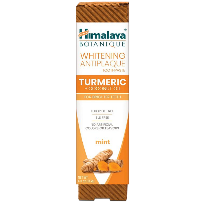 Himalaya Whitening Antiplaque Toothpaste Turmeric + Coconut Oil, Mint - 113g