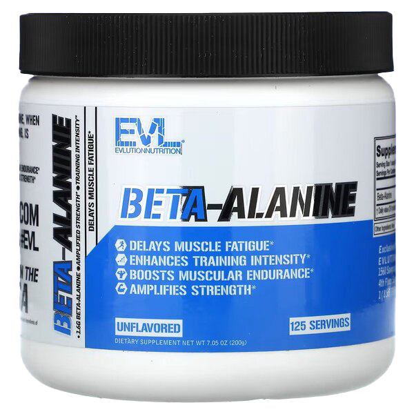 EVLution Nutrition Beta-Alanine, Unflavored - 200g