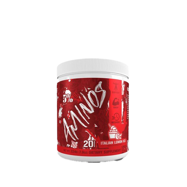 5% Nutrition Aminos - Code Red, Italian Lemon Ice - 224g