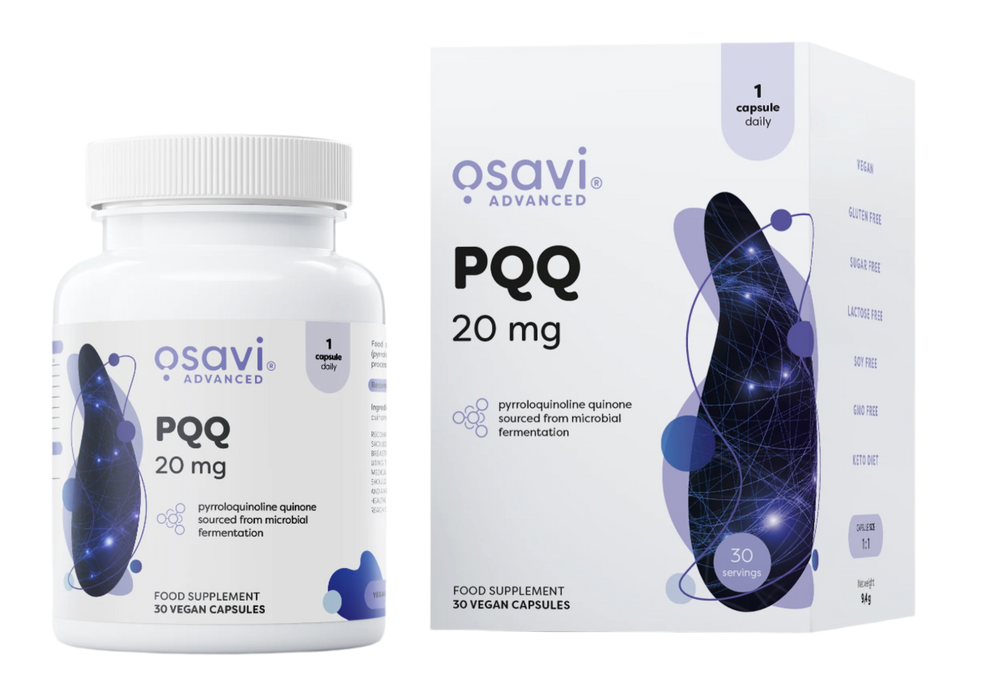 Osavi PQQ 20mg Capsules ā Vegan, Clean Label, Sugar-Free Supplement