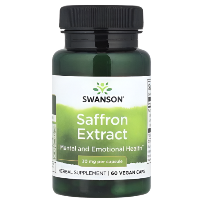 Swanson Saffron Extract 60 Vcaps â Mood & Stress Support with 2% Safranal