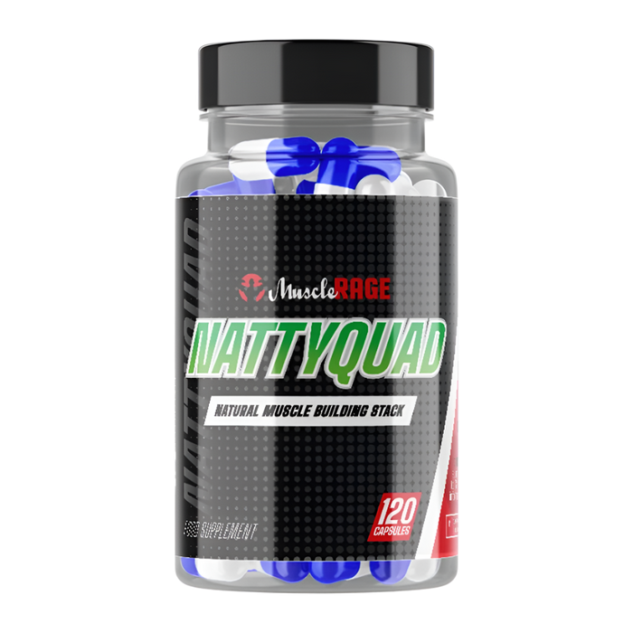 Muscle Rage NATTYQUAD â Pile naturelle de renforcement musculaire 120 GĂ©lules