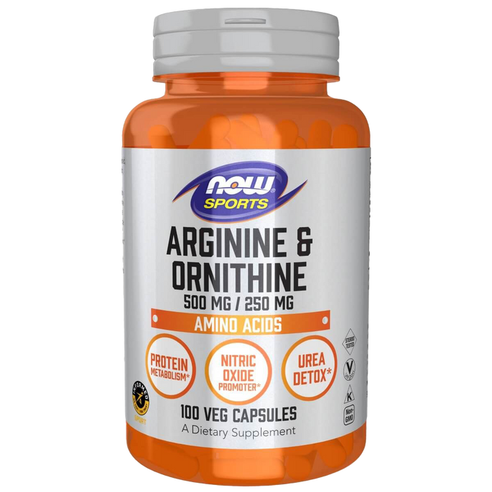 NOW Foods Arginin und Ornithin, 500/250 â 100 Kapseln