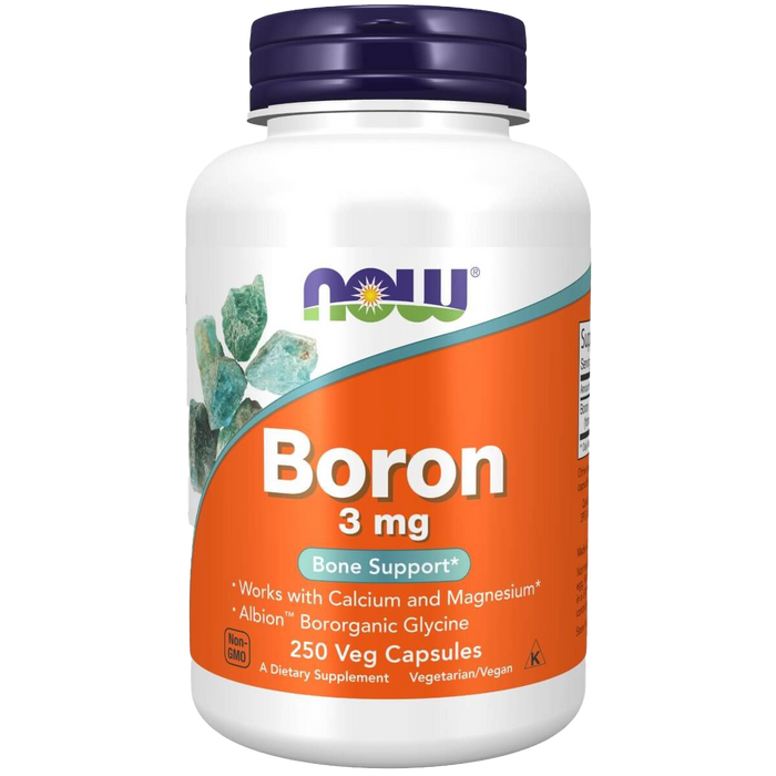 NOW Foods Bor, 3 mg – 250 Kapseln
