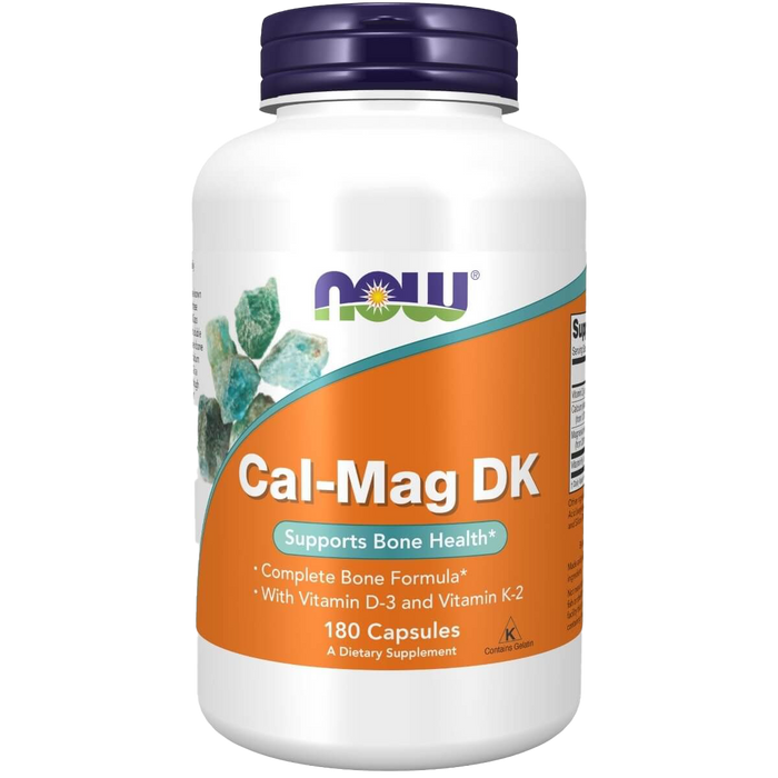 NOW Foods Cal-Mag DK with Vitamin D-3 and Vitamin K-2 180 Capsules