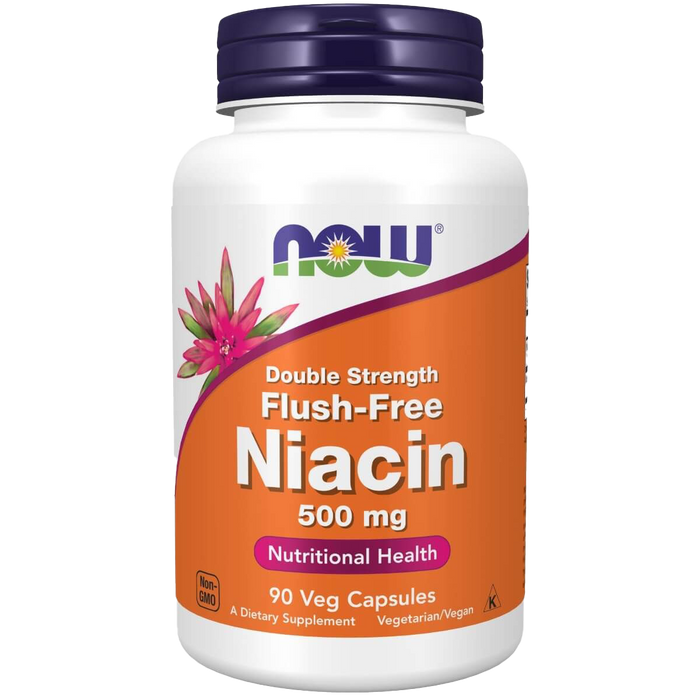NOW Foods Niacin Flush-Free, 500 mg (doppelte StĂ€rke) â 90 Kapseln