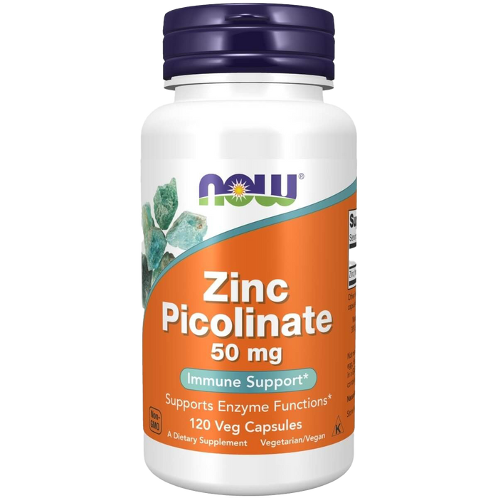 NOW Foods Picolinate de zinc 50 mg 120 gélules végétales