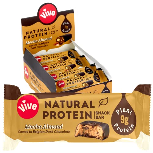 Vive Gluten Free Protein Bars High Protein Snacks Vegan High-Fibre 100% Natural Non-Dairy 12 x 49g - Sports Nutrition at MySupplementShop by Vive