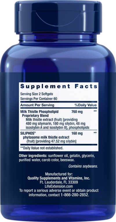 Life Extension Advanced Milk Thistle - 120 softgels - Health and Wellbeing at MySupplementShop by Life Extension