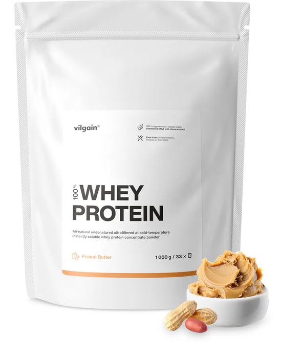 Vilgain Whey Protein 1000g - Pure Dutch Whey with Natural Stevia Sweetener