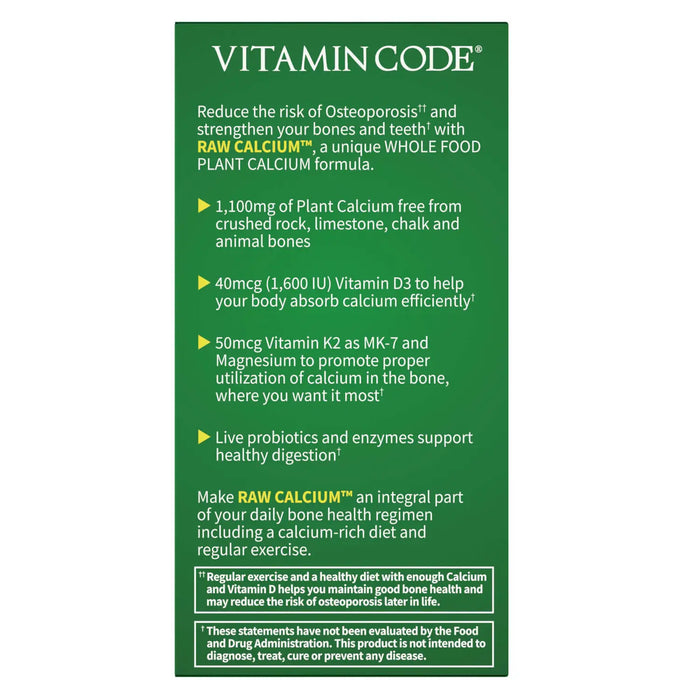 Garden of Life Vitamin Code Raw Calcium - 120 vcaps - Vitamins & Minerals at MySupplementShop by Garden of Life