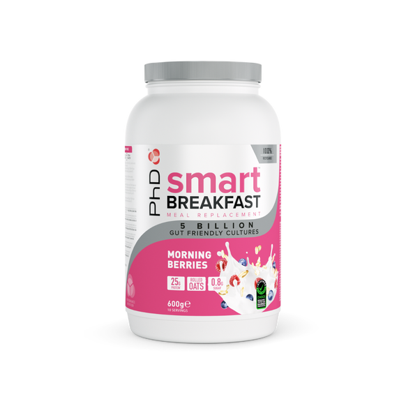 PhD Smart Breakfast 600g | Breakfast Shake, with High Protein, Essential Vitamins & Minerals, Probiotics & Digestive Enzymes - Breakfast Shake at MySupplementShop by PhD