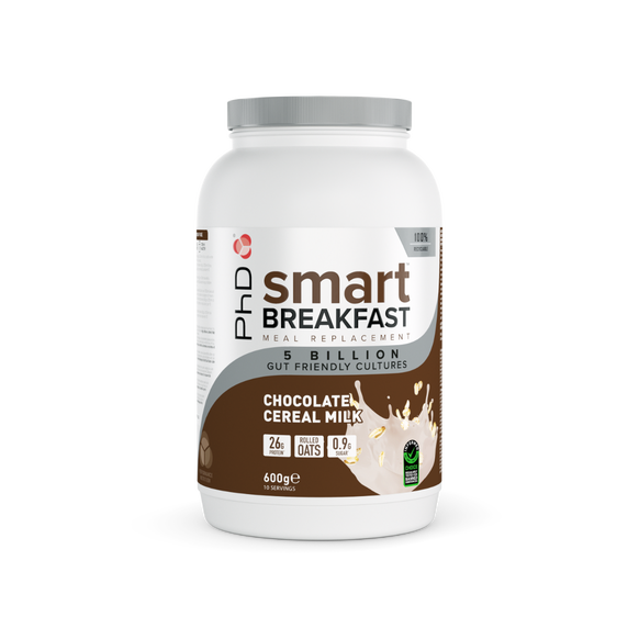 PhD Smart Breakfast 600g | Breakfast Shake, with High Protein, Essential Vitamins & Minerals, Probiotics & Digestive Enzymes - Chocolate Cereal Milk - Breakfast Shake at MySupplementShop by PhD