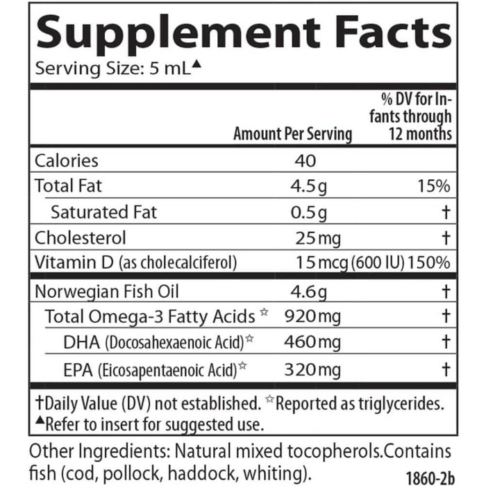 Carlson Labs Baby's DHA 920mg with Vitamin D3 2oz (60ml) - Brain & Memory at MySupplementShop by Carlson Labs