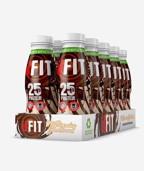 UFIT Protein RTD 10x330ml - Millionaires Shortbread - Protein Drink at MySupplementShop by UFIT Protein