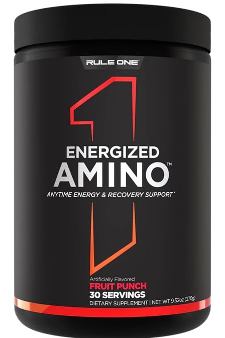 Rule One Energized Amino, Fruit Punch 270g - Sports Supplements at MySupplementShop by Rule One