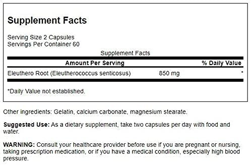 Swanson Eleuthero Root, 425mg - 120 caps - Health and Wellbeing at MySupplementShop by Swanson