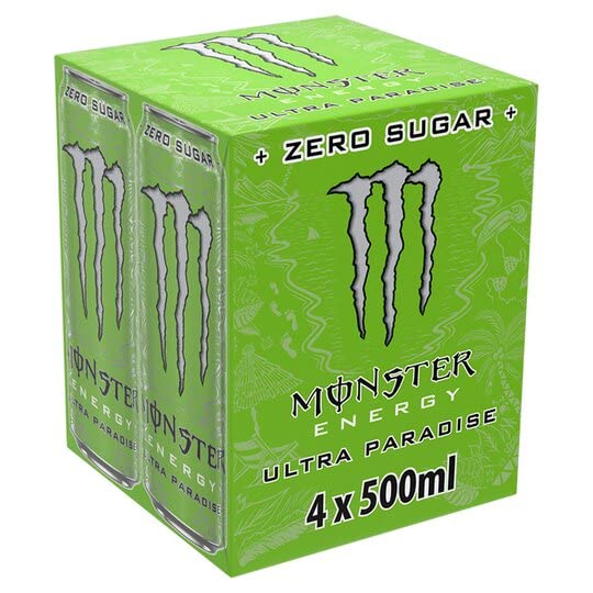 Monster Ultra 4 Pack 24x500ml - Energy Drinks at MySupplementShop by Monster