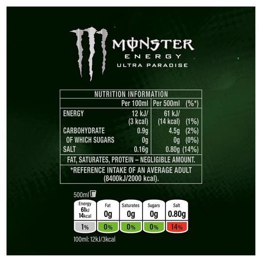 Monster Ultra 4 Pack 24x500ml - Energy Drinks at MySupplementShop by Monster