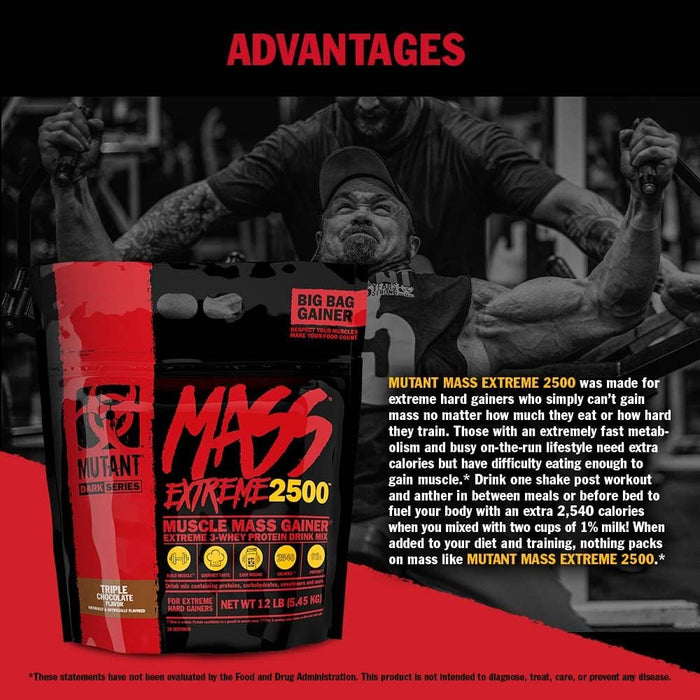 Mutant Mass Extreme 2500 5.45kg - Weight Gainers & Carbs at MySupplementShop by Mutant