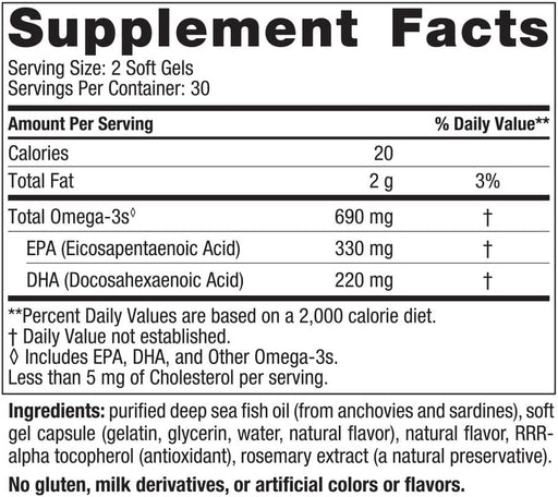 Nordic Naturals Omega-3, 690mg Lemon - 60 softgels - Health and Wellbeing at MySupplementShop by Nordic Naturals