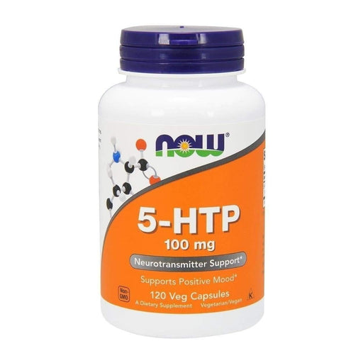 NOW Foods 5-HTP, 100mg - 120 vcaps - Health and Wellbeing at MySupplementShop by NOW Foods