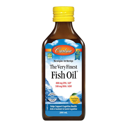 Carlson Labs The Very Finest Fish Oil, Natural Lemon - 200 ml. - Fish Oils at MySupplementShop by Carlson Labs