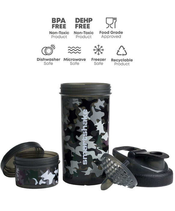 SmartShake Revive Series, Camo Black - 750 ml. - Supplement Shakers at MySupplementShop by SmartShake