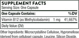 Thorne Research Vitamin B12 60 Capsules - Vitamin at MySupplementShop by Thorne Research