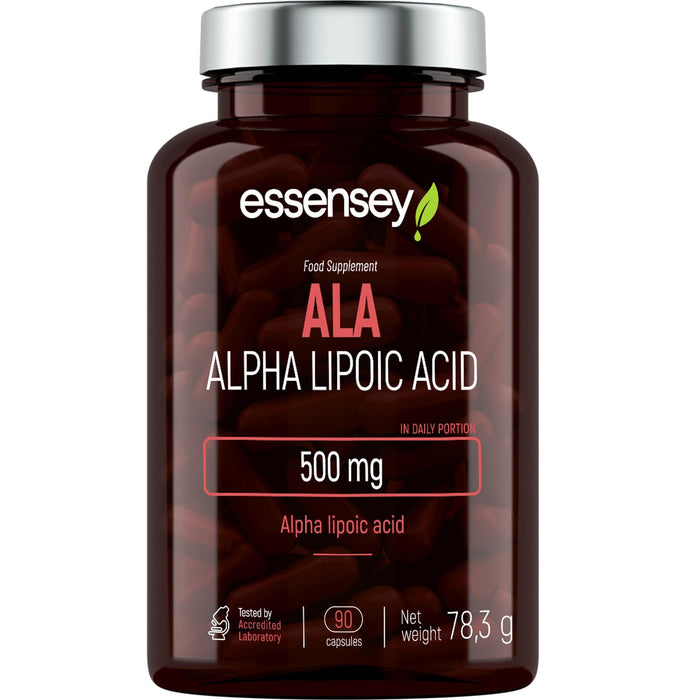 ALA, 500mg - 90 caps - Health and Wellbeing at MySupplementShop by Essensey