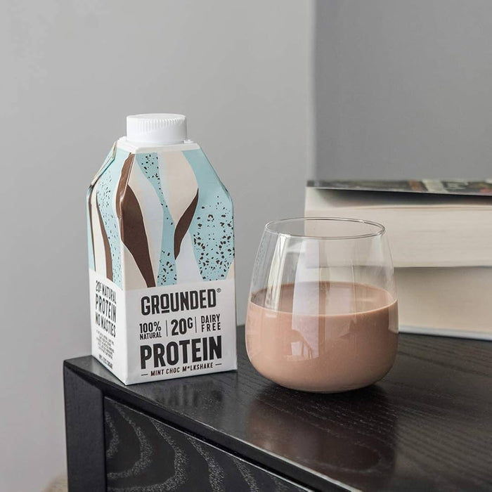 GROUNDED Plant-Based Protein Shake – 20g Vegan Protein, Dairy-Free, No Nasties (100% Recyclable Packaging)