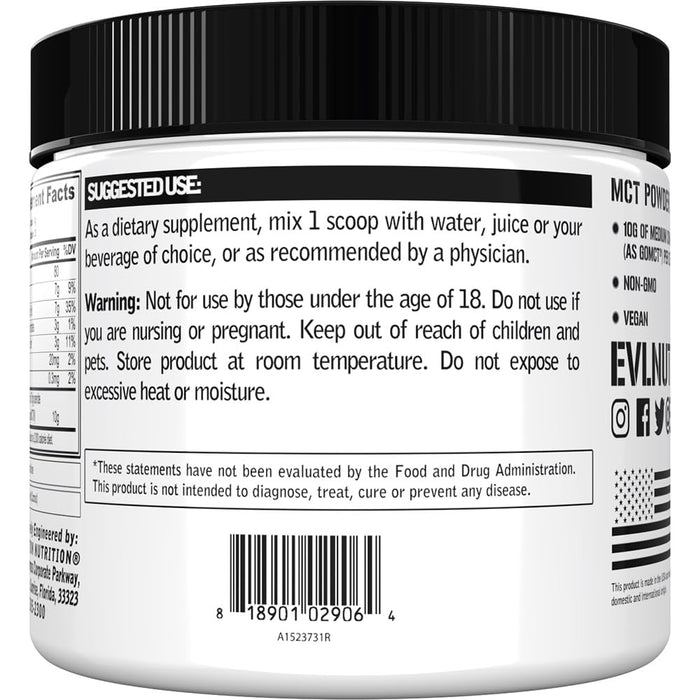 EVLution Nutrition MCT Powder, Unflavored - 200g - Combination Multivitamins & Minerals at MySupplementShop by EVLution Nutrition