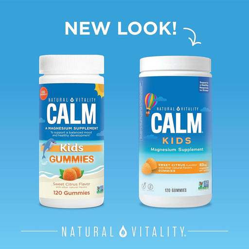 Natural Vitality Calm Kids Gummies, Sweet Citrus - 60 gummies - Sports Supplements at MySupplementShop by Natural Vitality