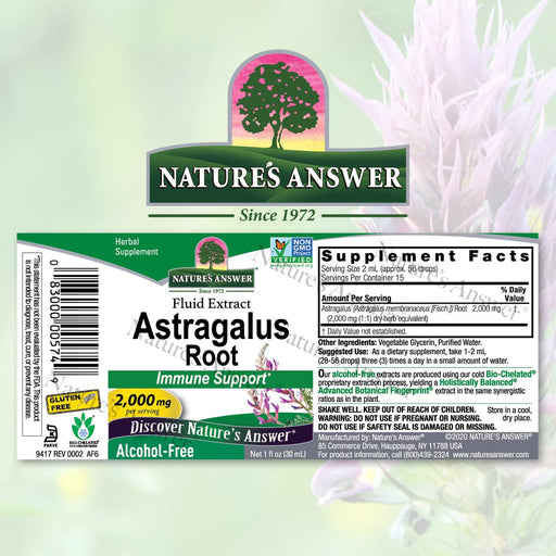 Natures Answer Astragalus Root 30ml - Vitamins & Minerals at MySupplementShop by Nature'S Answer