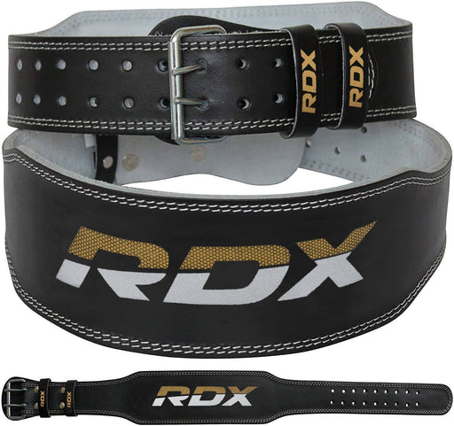 RDX Belt 4" eather Black/Gold