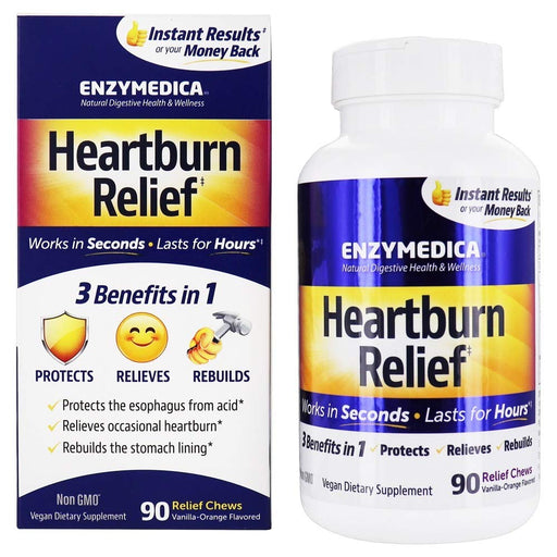 Enzymedica Heartburn Relief, Vanilla-Orange - 108 chewables - Nutritional Supplement at MySupplementShop by Enzymedica