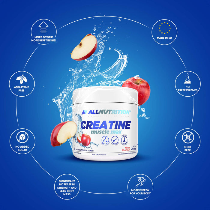 Creatine Muscle Max, Apple - 250g - Creatine Supplements at MySupplementShop by Allnutrition