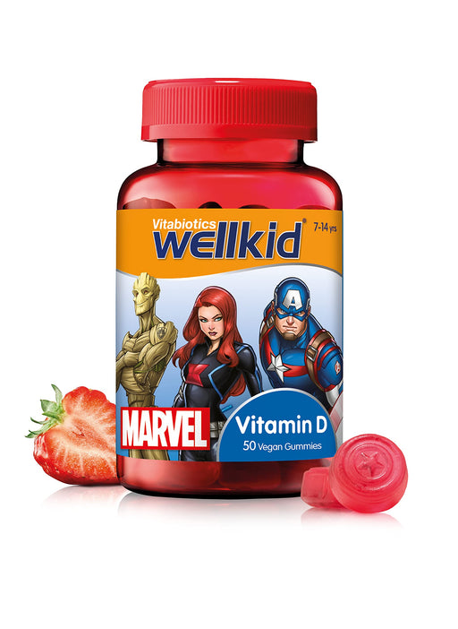 Vitabiotics WellKid Vitamin D Vegan Soft Jellies 7-14 Yrs Marvel Pack x 50 - Children at MySupplementShop by Vitabiotics