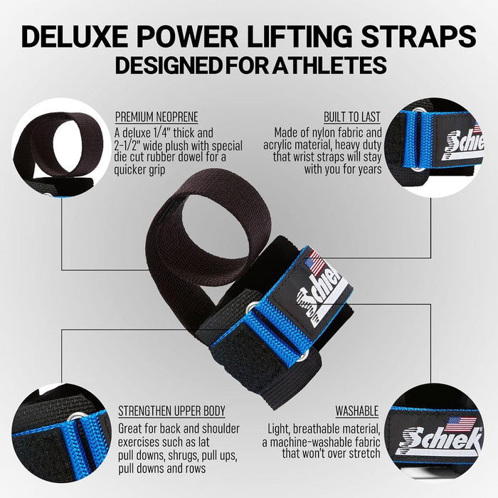 Schiek 1000PLS - Power Lifting Straps - Lifting Straps at MySupplementShop by Schiek Sports