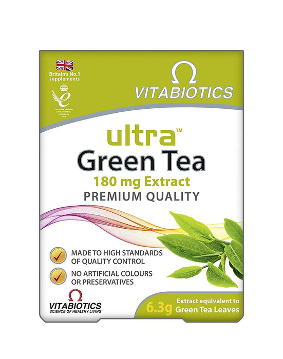 Vitabiotics Ultra Green Tea 30 Tablets - Energy & Mind at MySupplementShop by Vitabiotics