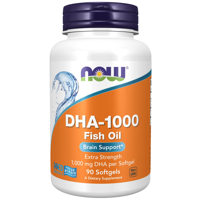 NOW Foods DHA-1000 Brain Support - 90 softgels - Health and Wellbeing at MySupplementShop by NOW Foods