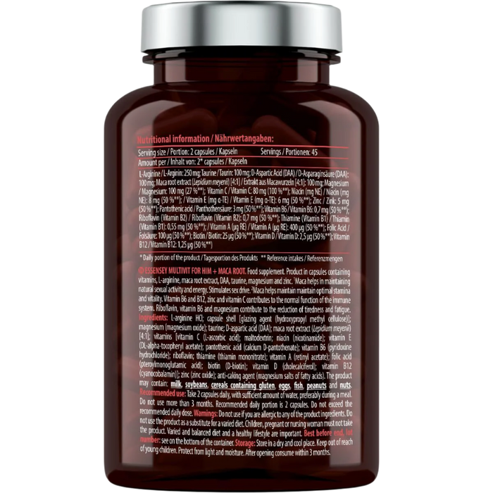 Essensey Multivit for Him + Maca Root - 90 caps