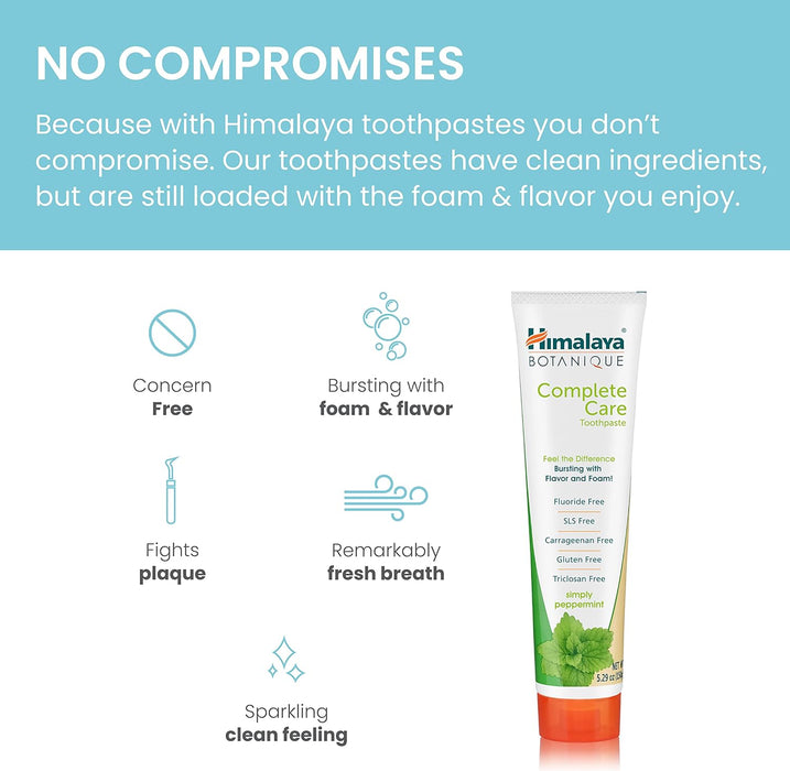 Himalaya Complete Care Toothpaste, Simply Peppermint - 150g - Health and Wellbeing at MySupplementShop by Himalaya